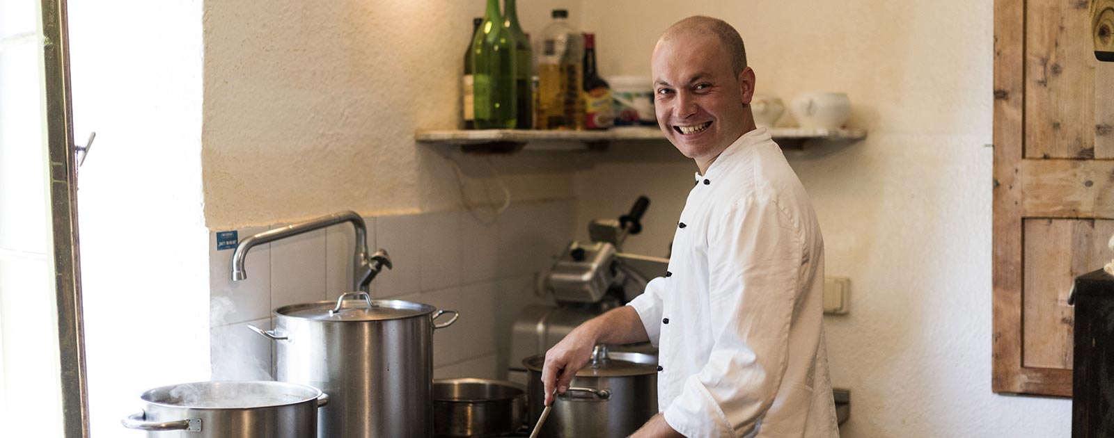 the chef of Hotel Briol in Barbiano