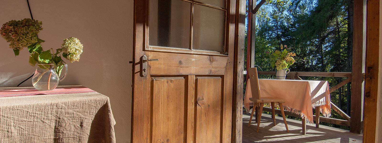 enterance door of the apartment Luise at Hotel Briol in Barbiano